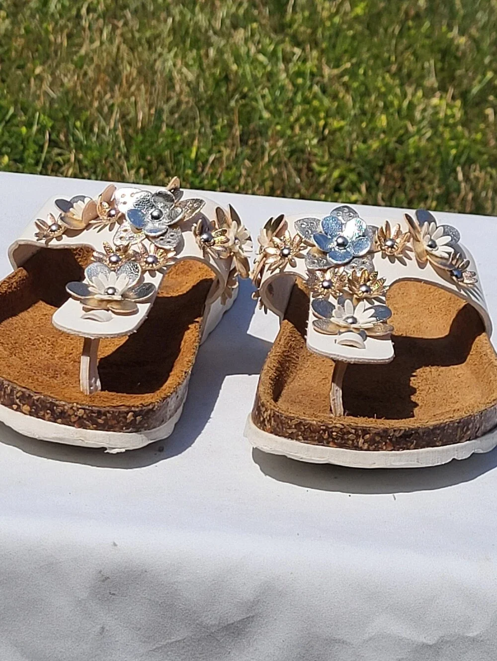 Giulia Palai Leather Sandals Thong Slides Flip Flop Shoes Size 1